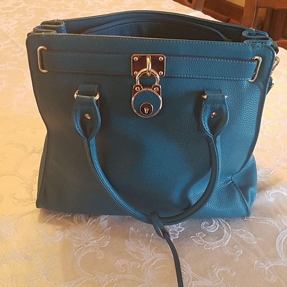 Lightly use, Teal, Crossbody handbag